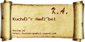 Kuchár Amábel névjegykártya